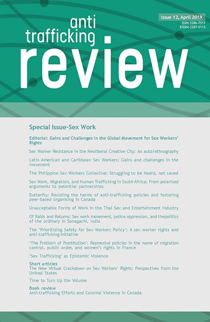 View No. 12 (2019): Special Issue–Sex Work