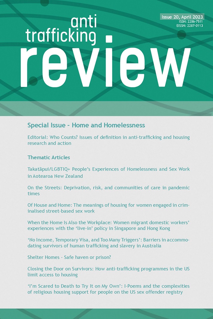 					View No. 20 (2023): Special Issue – Home and Homelessness 
				